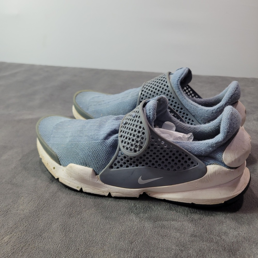 Nike Sock Dart Work Blue White Mesh Slip On Sneakers 819686-403 Men 6 Womens 7.5